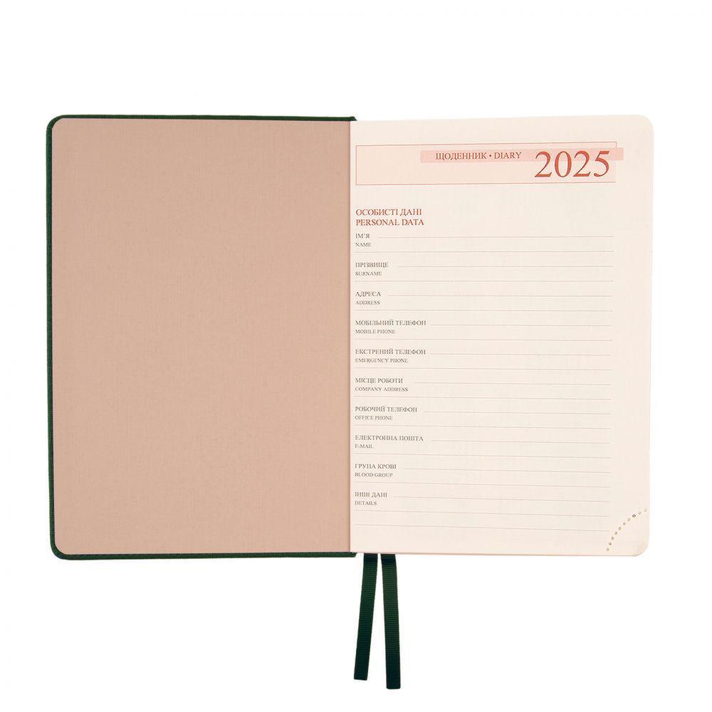 Дневник датированный 2025 Leo Planner Escalada A5 368 стр. Зеленый (252525) - фото 6