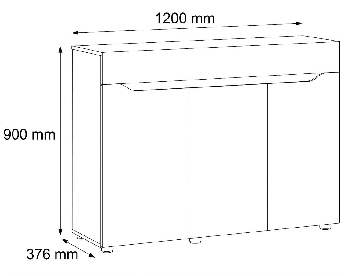 Комод для одежды Мастер Форм Аякс большой 1200х376х900 мм Нимфея альба (31152) - фото 5 Комод для одежды Мастер Форм Аякс большой 1200х376х900 мм Нимфея альба (31152) - фото 5