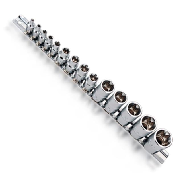 Набор головок Toptul GAAR1402 универсальный 1/4" 3/8" 1/2" 14 единиц Хром (147-112-GAAR1402)