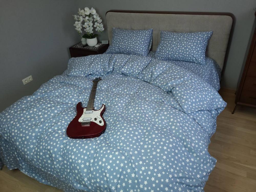 Комплект постельного белья Зари Turkish flannel евро Голубой (2016092702)