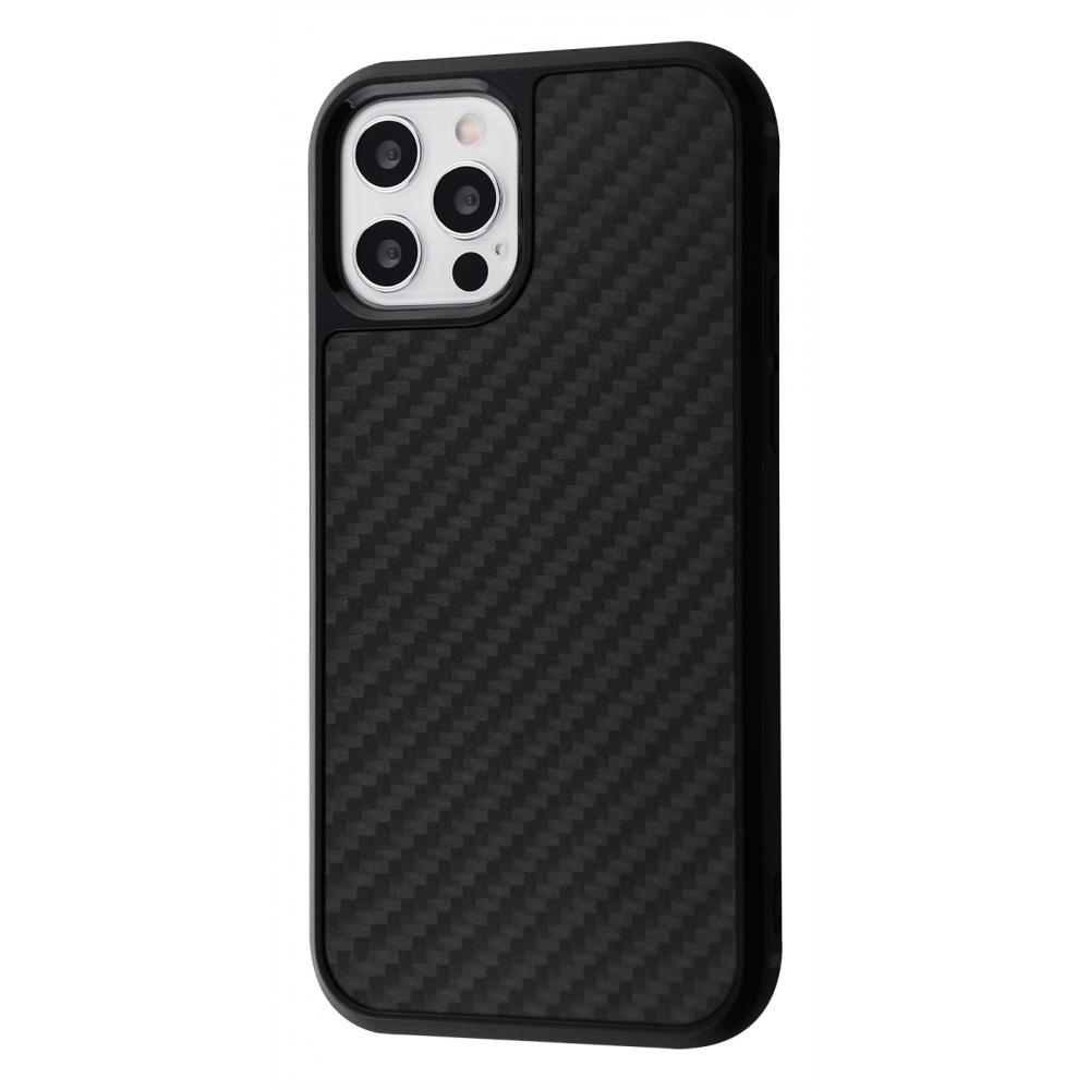 Чехол PRC Carbon Leather Case iPhone 13 черный Черный
