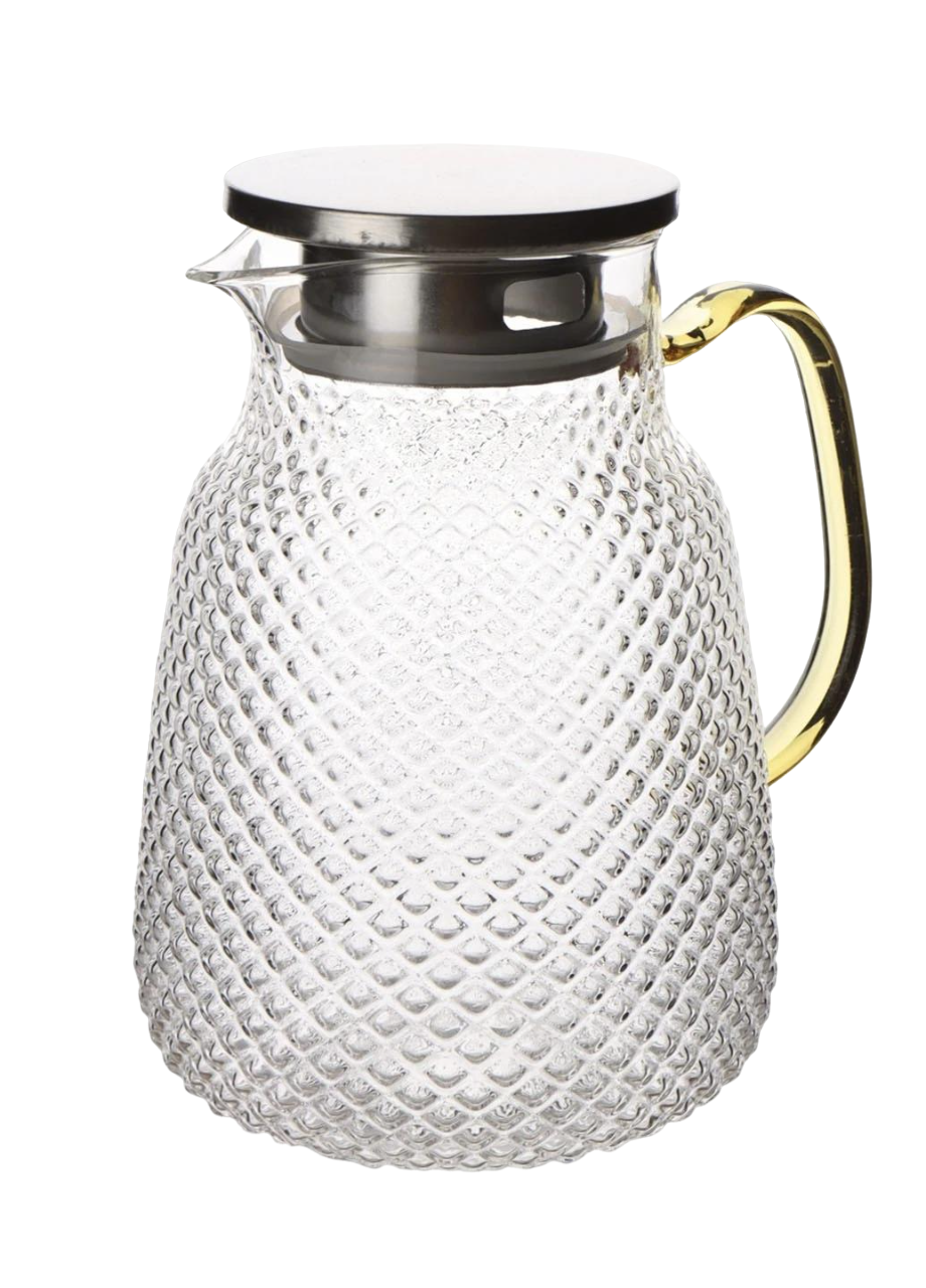 Кувшин для напитков Idea Clouds стекло/нержавеющая сталь 1,5 л Прозрачный (1018Е)