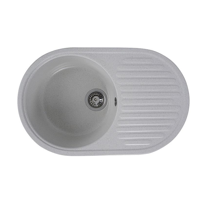 Гранитная мойка для кухни Platinum 7346 ASTORIA глянец Белый в точку Гранитная мойка для кухни Platinum 7346 ASTORIA глянец Белый в точку