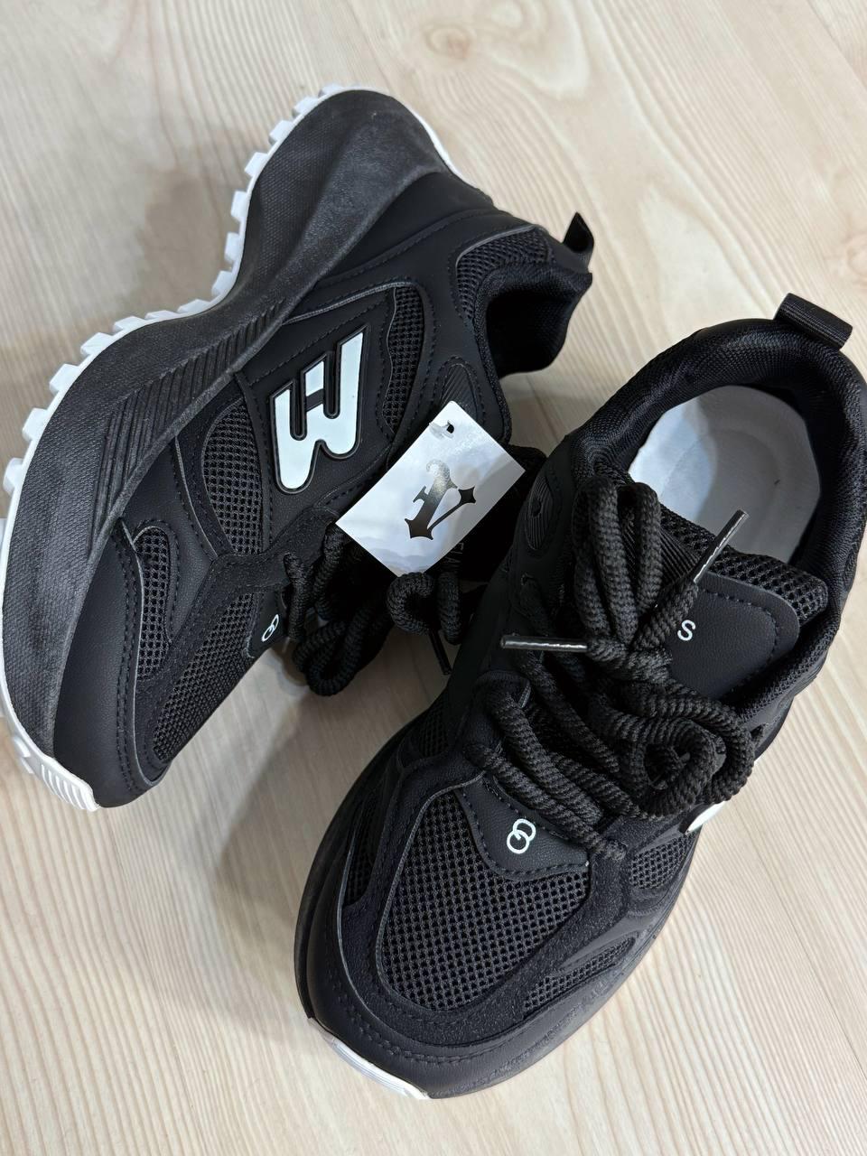 Кросівки жіночі Violeta 136-33 комбіновані на високій підошві р. 36 Чорний (5052) - фото 3