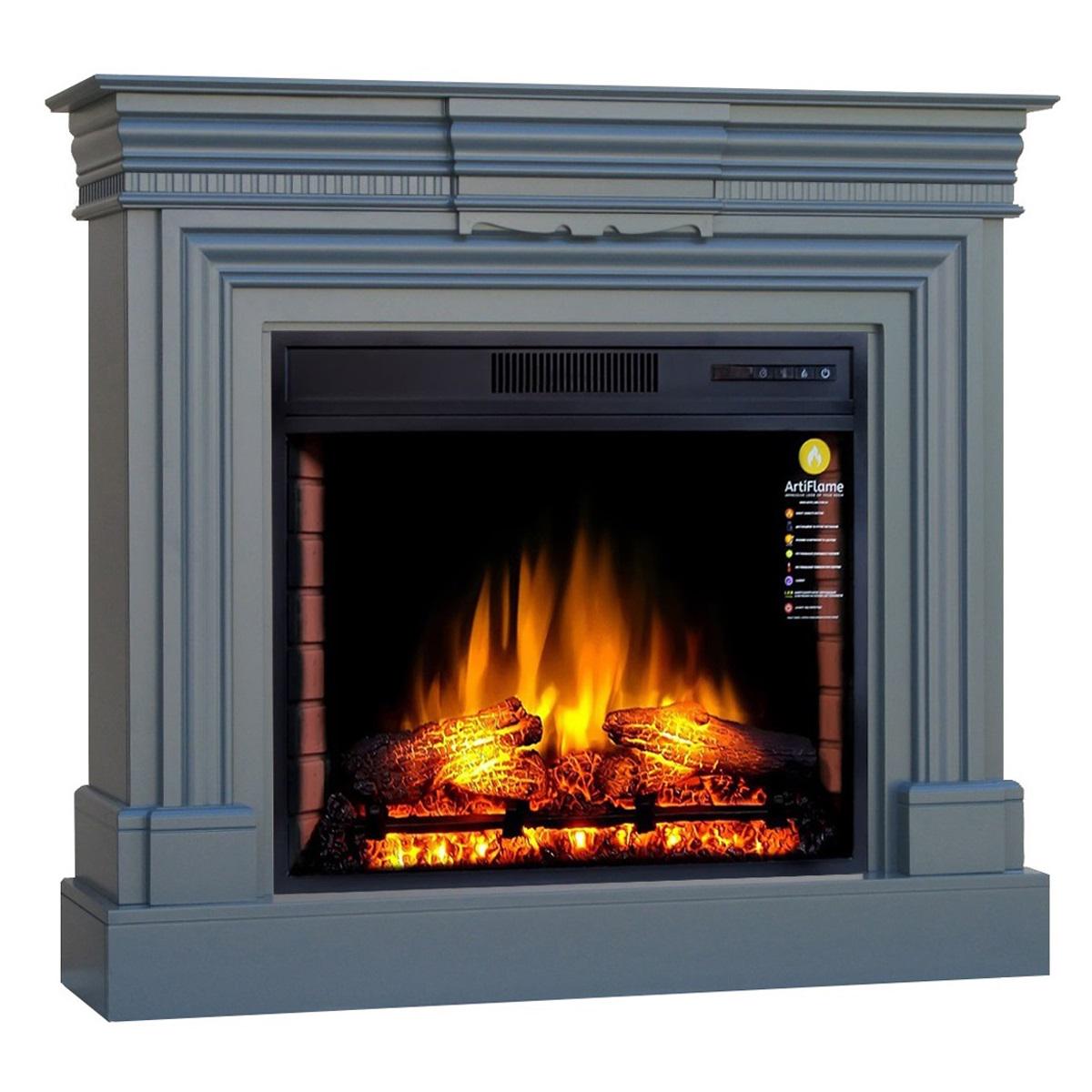 Каминокомплект ArtiFlame LESTER AF28 Серый графит