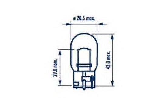 Лампа указательная Narva 17632 W21W 12V 21W W3x16d (85680) - фото 3