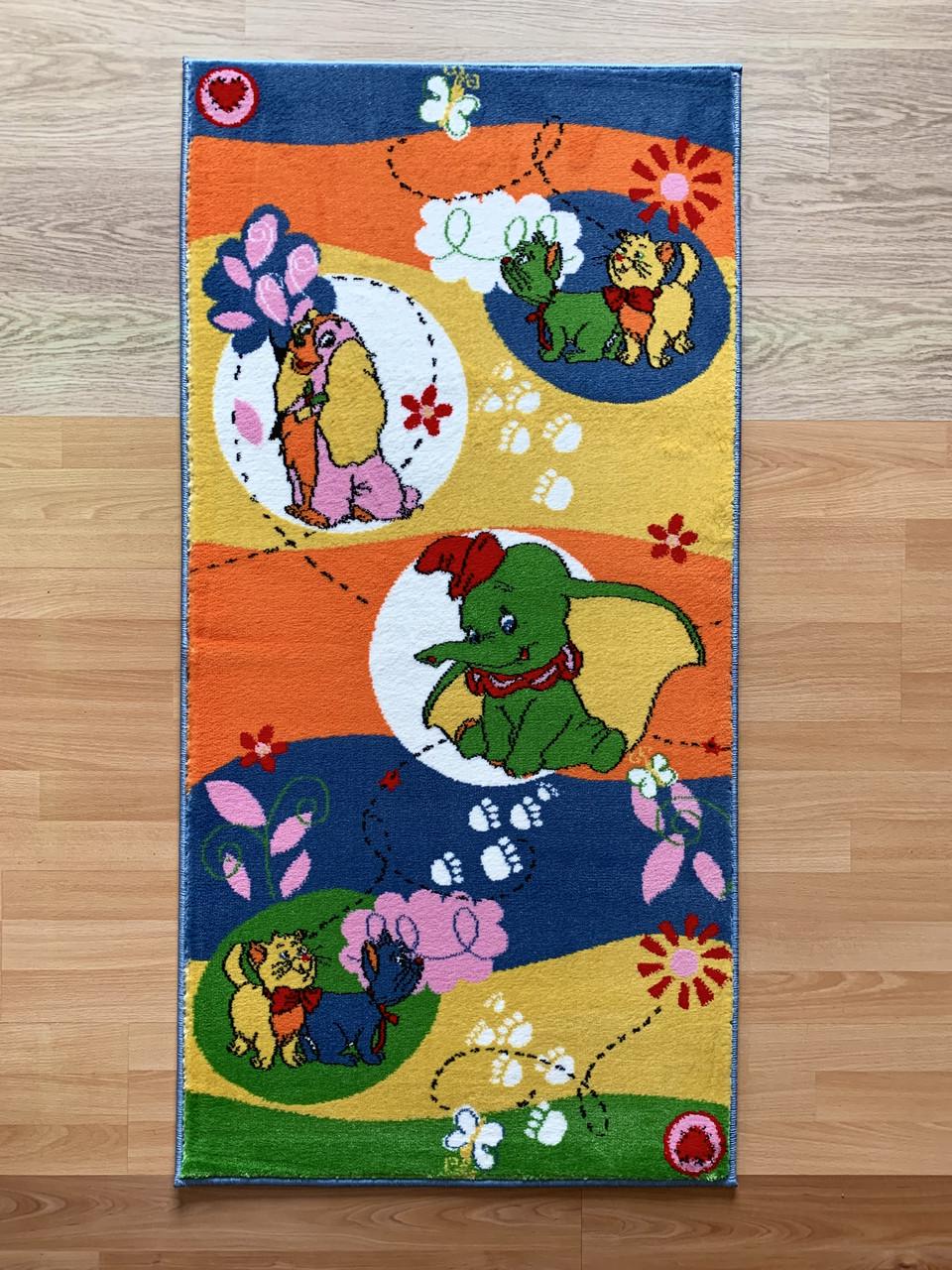 Ковер детский с животными A655A прямоугольный для комнаты 70x140 см (2643117255)