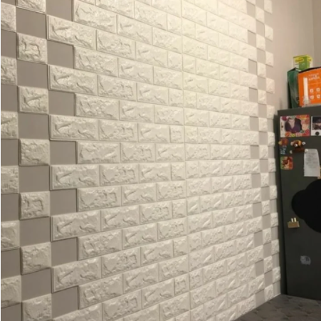 3D-панель самоклеюча Sticker Wall Біла цегла глянсова 700х770х5 мм (Панель-1-5мм-ГЛ) - фото 5