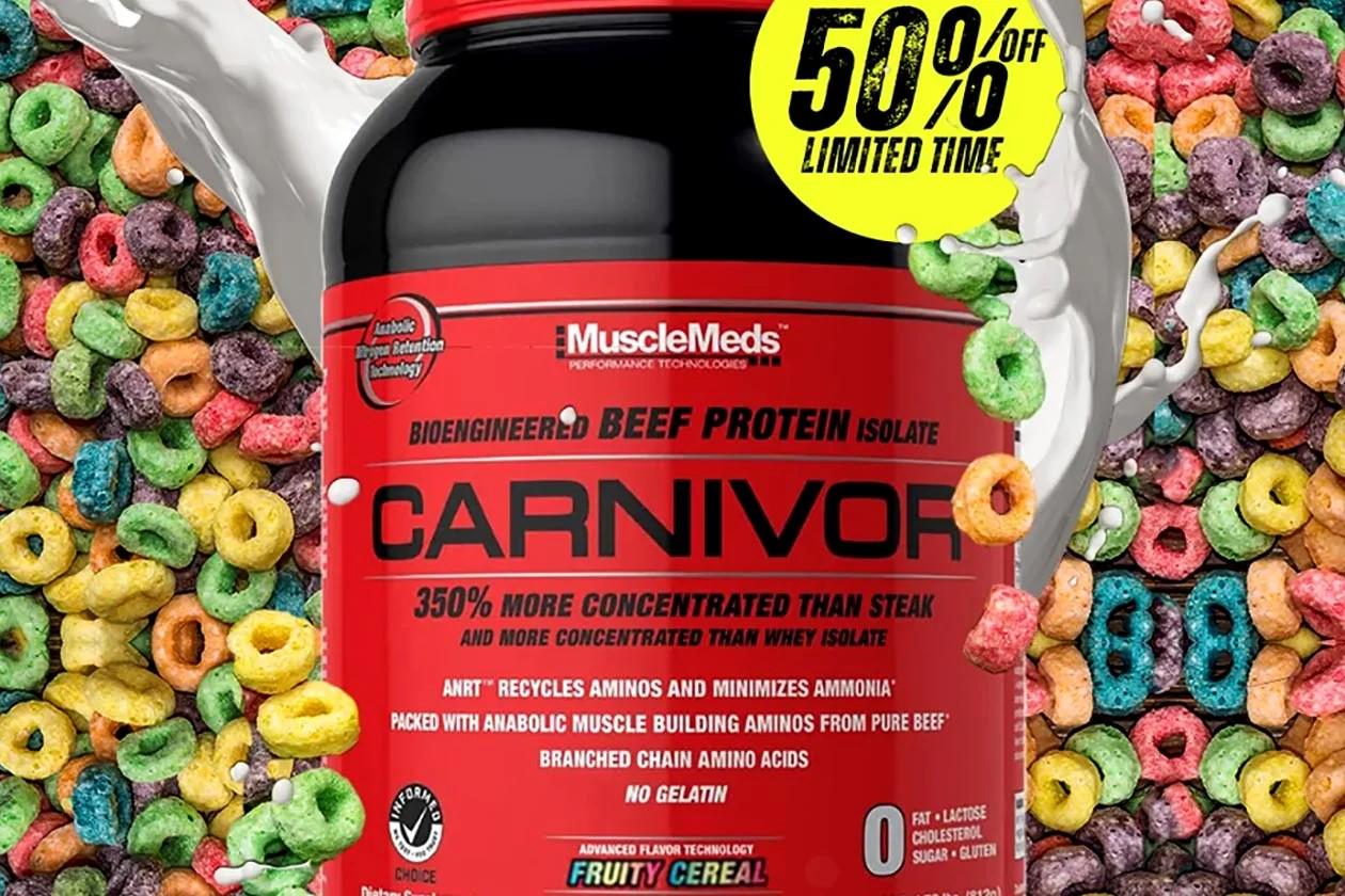 Протеїн MuscleMeds Carnivor Bioengineered Beef Protein Isolate Fruity Cereal 868 g - фото 3