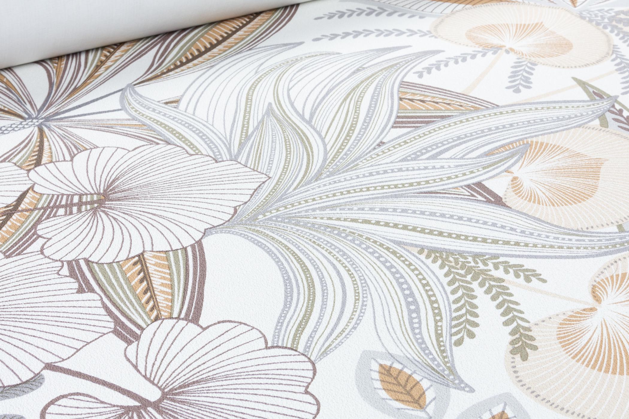 Обои флизелиновые GrandecoLife Karuna A69002 Декор винил горячего тиснения 0,53х10,05 м Разноцветный