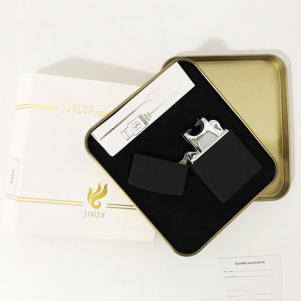 Запальничка електрична Jinlun 215 USB імпульсна  Black - фото 5