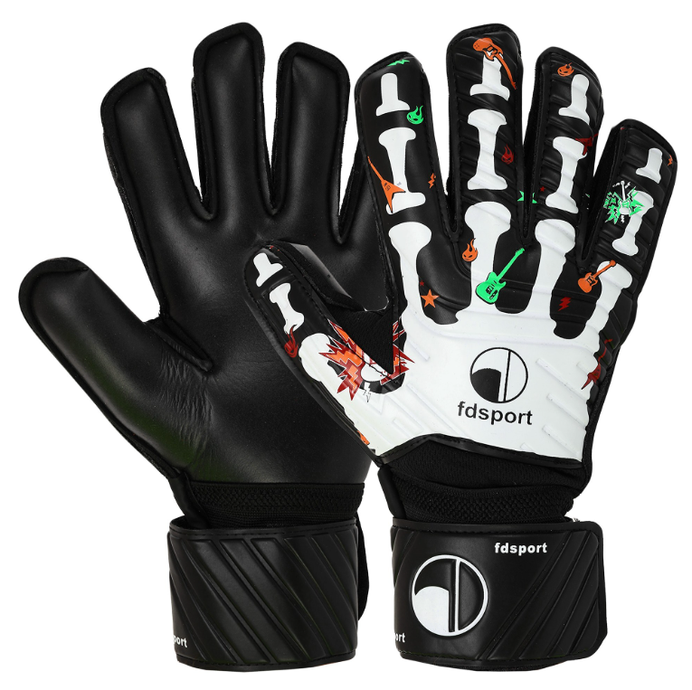 Рукавички воротарські дитячі FDSPORT із захистом пальців (700-1_Чорний-білий_5)