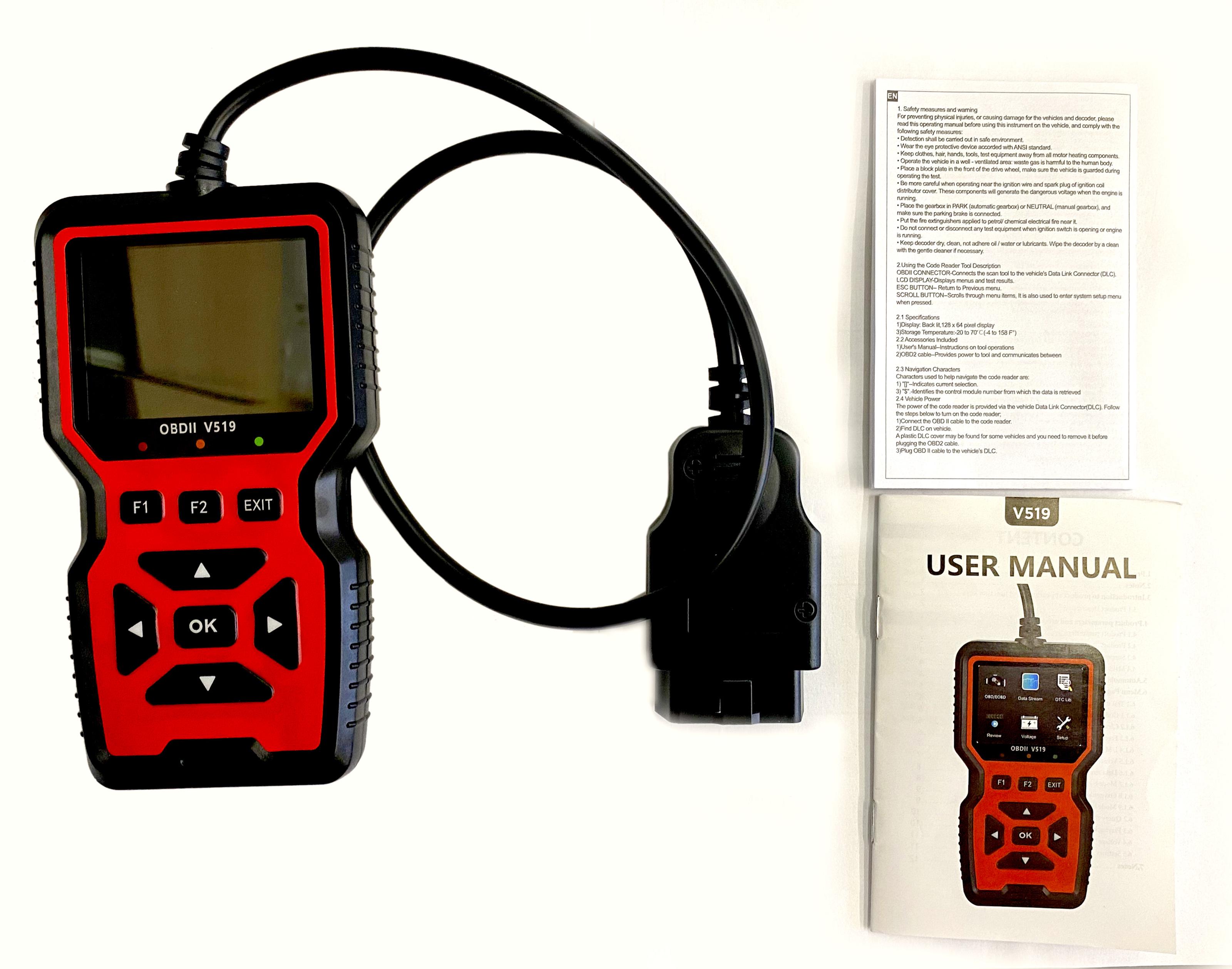 Автосканер V519 діагностичний адаптер OBD Il/EOBD (021884) - фото 2 Автосканер V519 діагностичний адаптер OBD Il/EOBD (021884) - фото 2