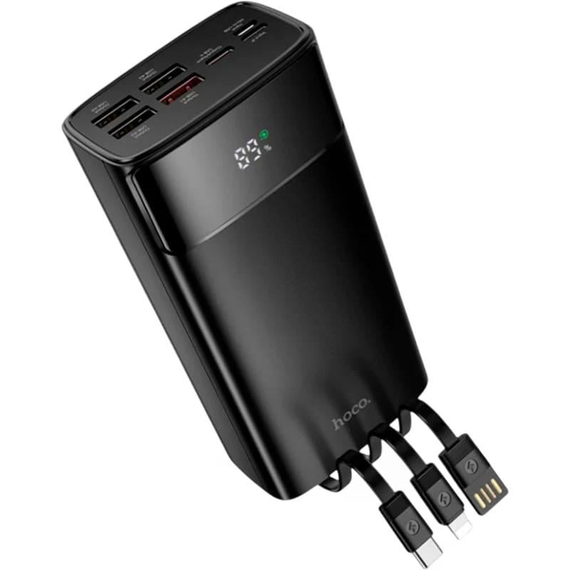 Повербанк Hoco DB89B со встроенными кабелями 30000 mAh PD 22,5W Черный (36851495) Повербанк Hoco DB89B со встроенными кабелями 30000 mAh PD 22,5W Черный (36851495)