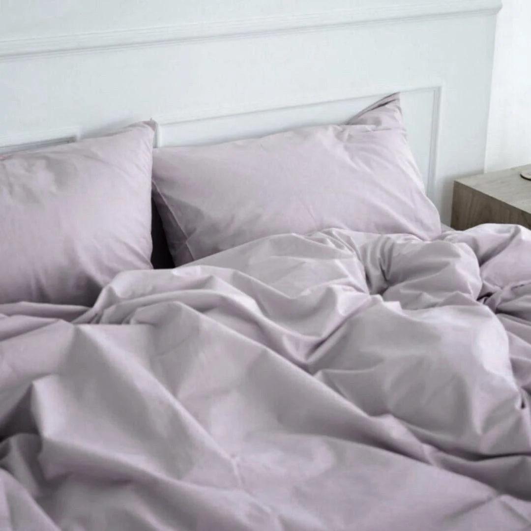 Пододеяльник евро поплин Lux 200х220 см Серо-лавандовый (2217692284)