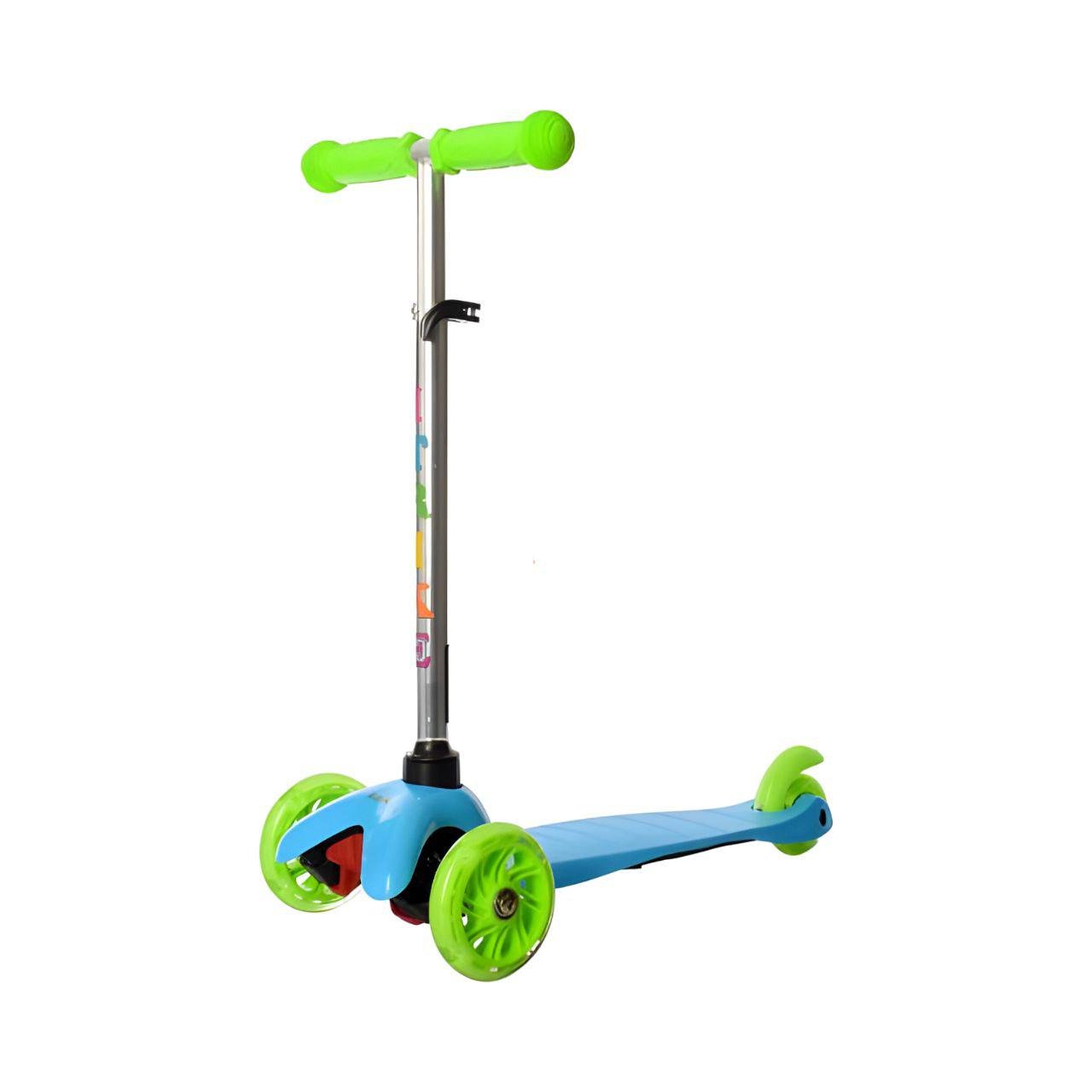 Самокат детский складной BB 3-013-4-C-BL PU колеса регулируемый руль Синий (24643390) - фото 1