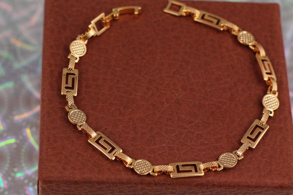 Браслет Xuping Jewelry Лора с кругами 6 мм 19 см Золистый (1854975086)