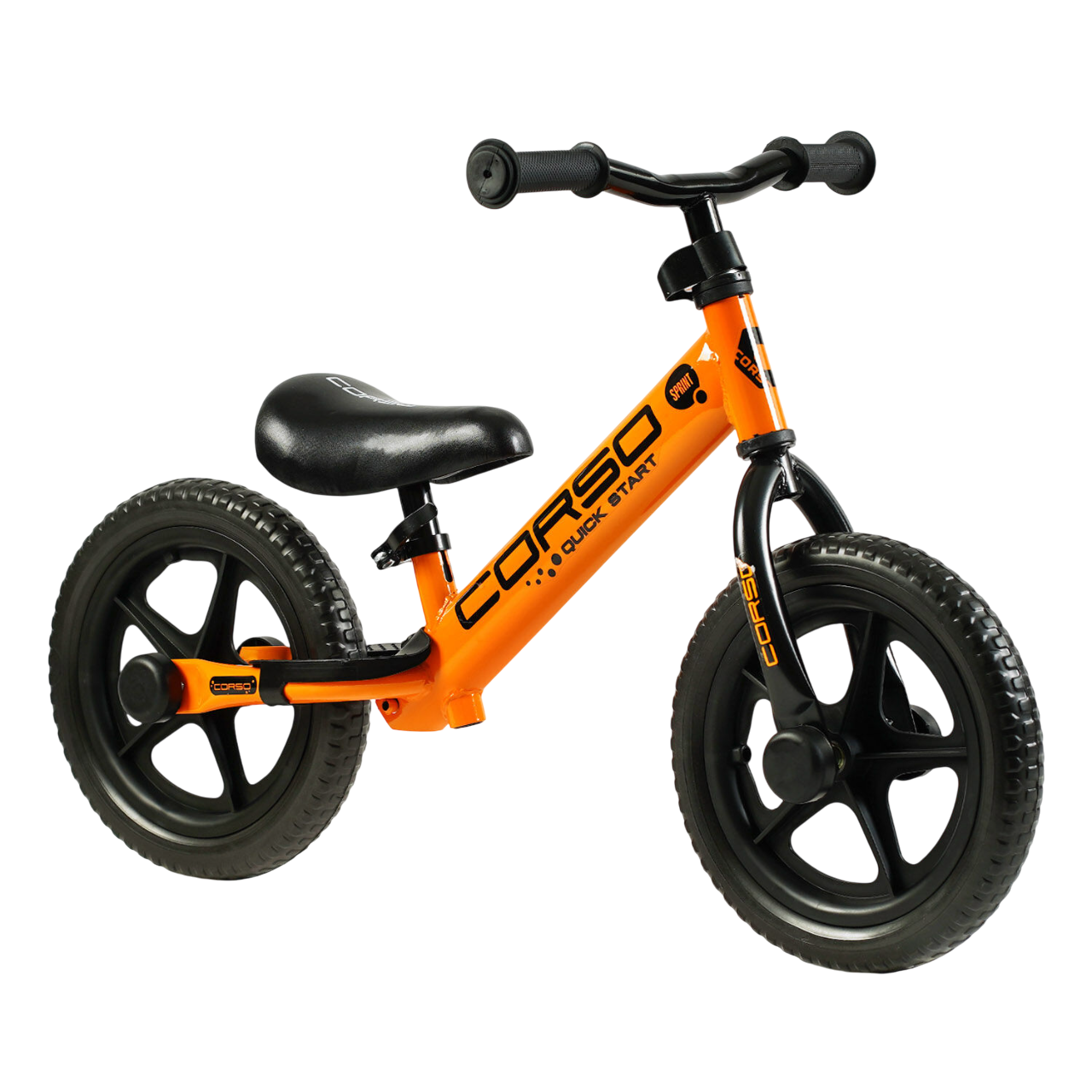 Беговел Corso Sprint 12" стальная рама/подставка для ног Orange (144046)