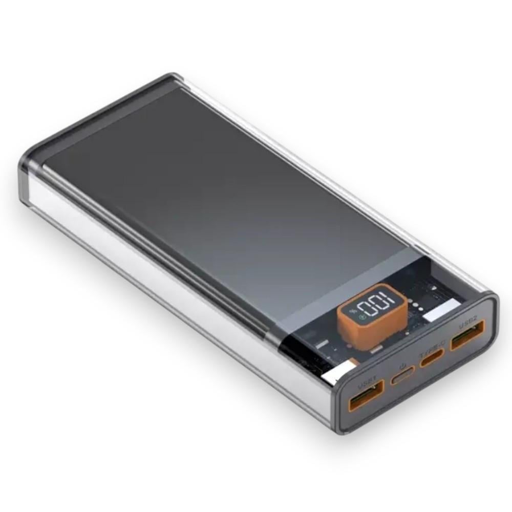 Наружный аккумулятор Cyberpunk PD200A 20000mAh 22,5W прозрачный корпус
