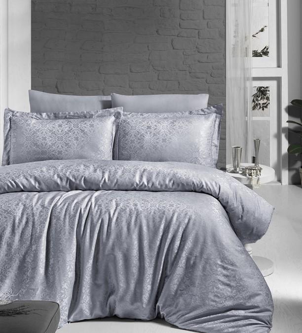 Постельное белье Issi Home жаккард Lamone Grey евро