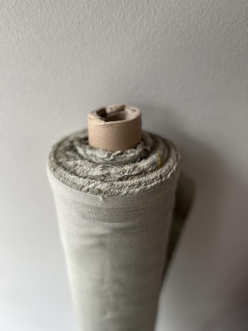 Ткань Linen Plus рубашечная льняная Светло-оливковый 138 - фото 3