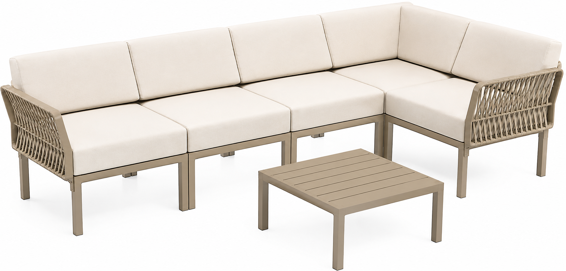 Комплект садових меблів Portofino Lounge Corner Set без подушок Бежевий (34997310)