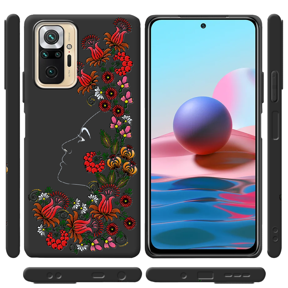 Чехол BoxFace Xiaomi Redmi Note 10 Pro 3D Ukrainian Muse Черный силикон (42053-bk64-42363) - фото 2