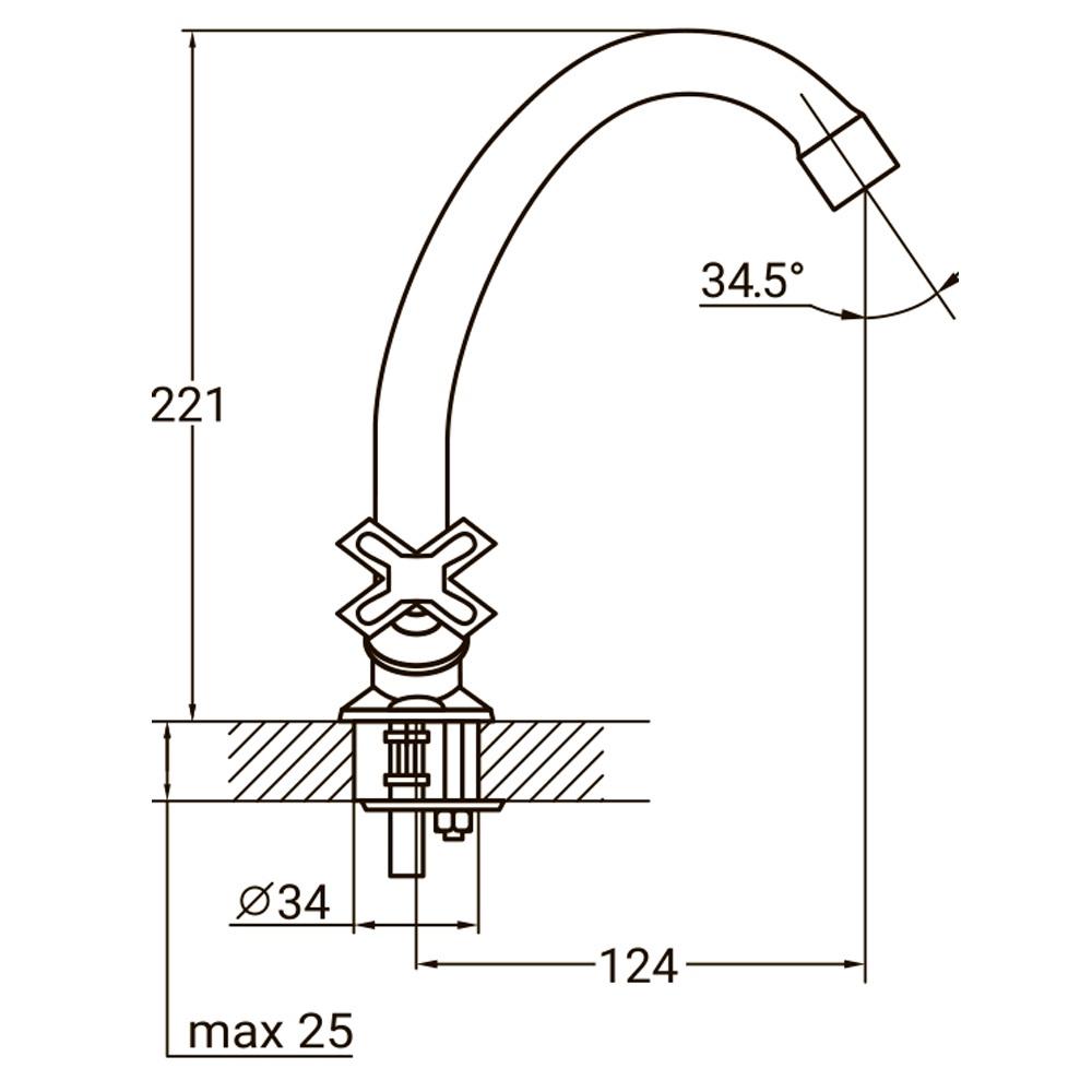 Смеситель для кухни Aquatica QN-2B158C - фото 3