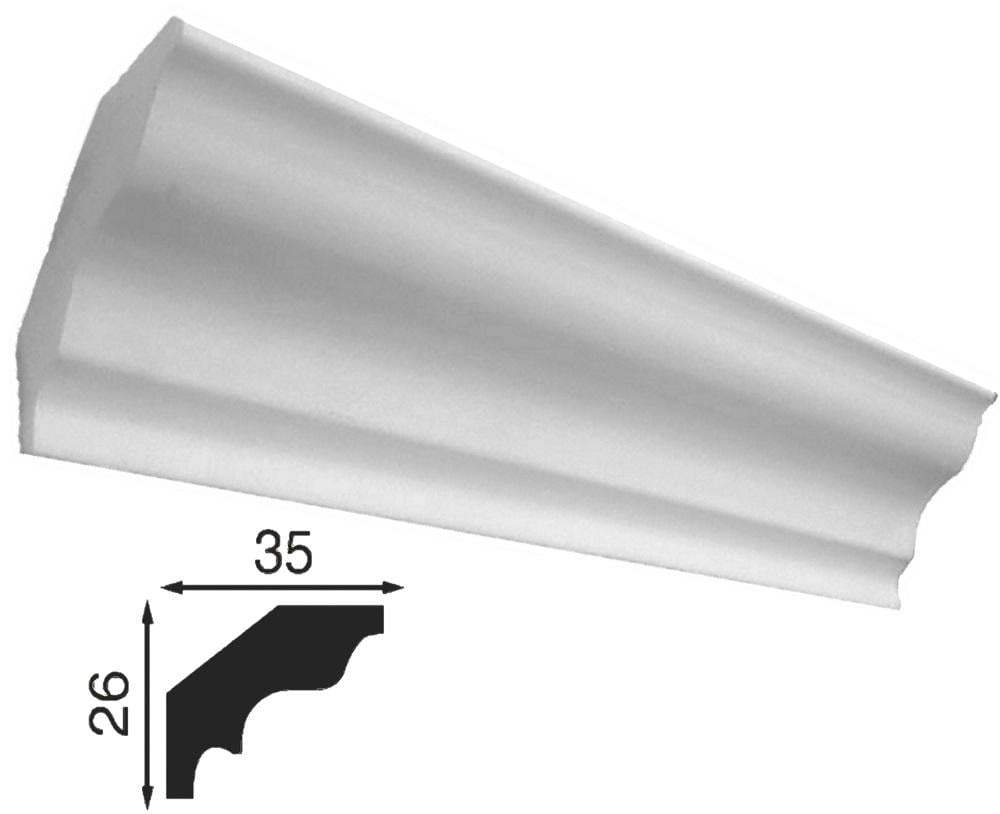 Плінтус стельовий Simja M1 26x35х2000 мм - фото 2