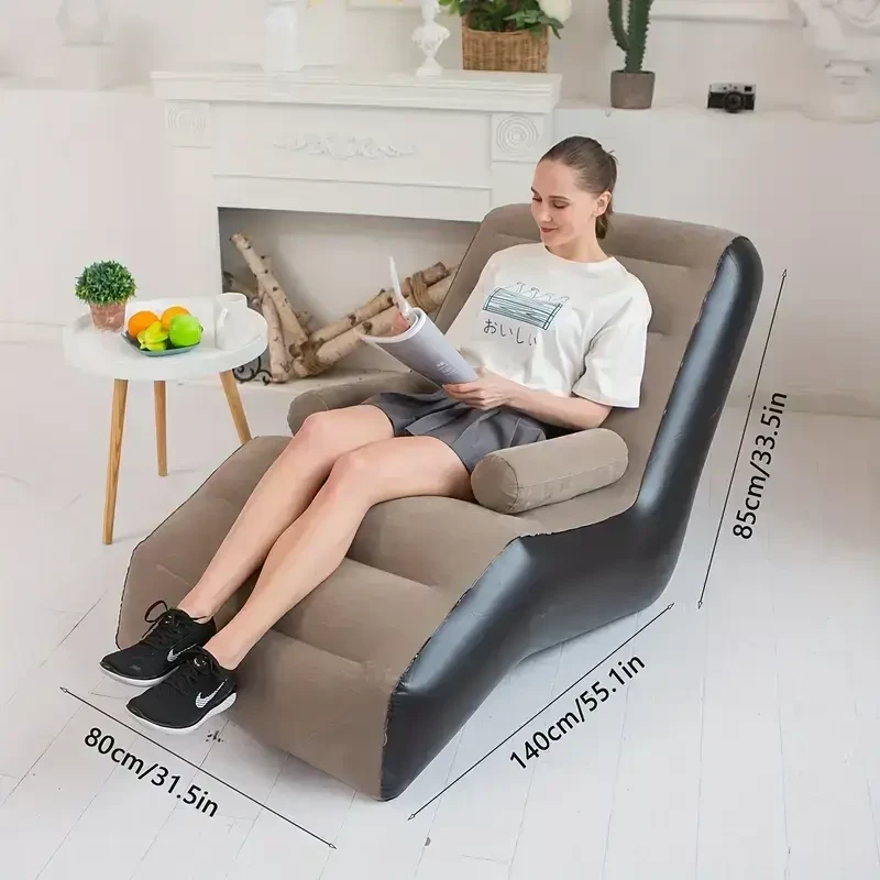 Надувне крісло з підлокітниками та насосом у комплекті - фото 3