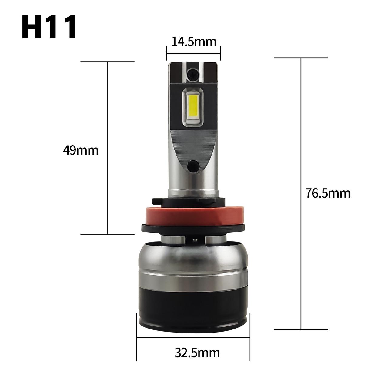 Світлодіодні лампи головного світла H11 F16 CSP 9000Lm 80Watt - фото 3