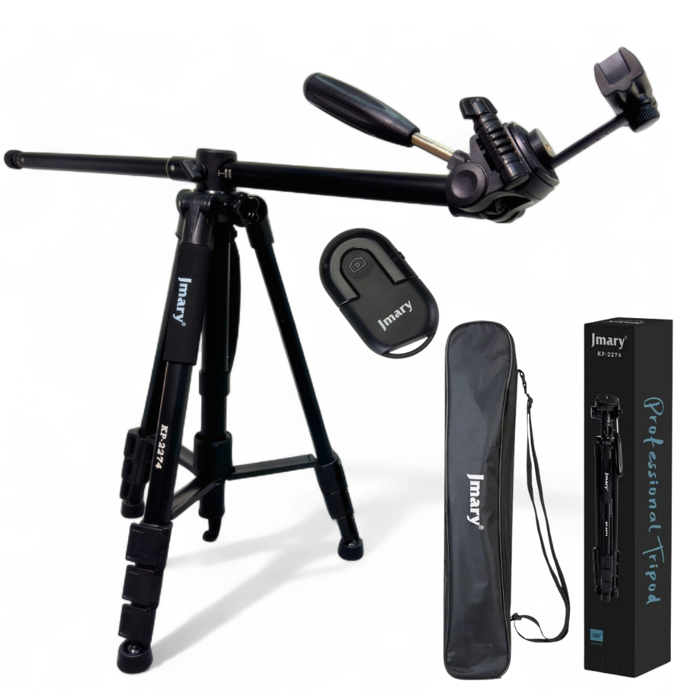 Штатив-журавель для фотоапарата/телефону Jmary з Bluetooth-пультом та горизонтальною штангою (KP-2274Bl) Штатив-журавель для фотоапарата/телефону Jmary з Bluetooth-пультом та горизонтальною штангою (KP-2274Bl)