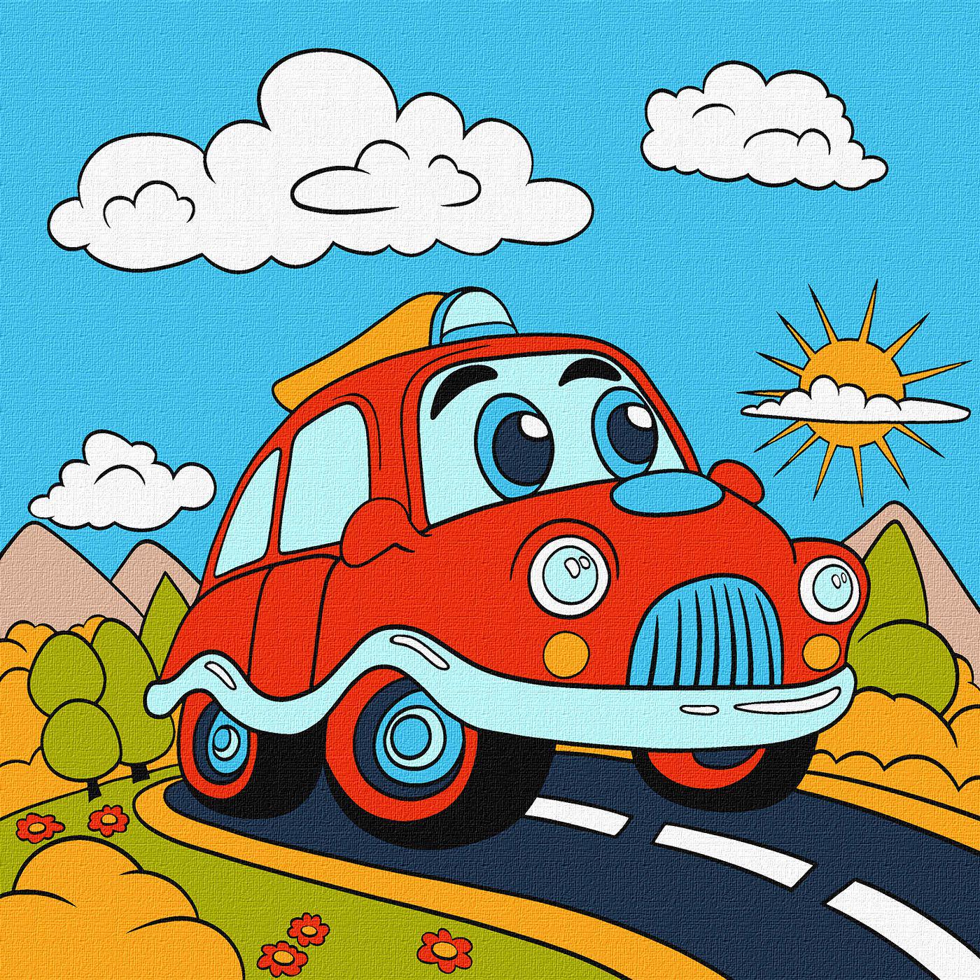 Набір для розпису по номерах Ideyka Весела подорож КНО6105 25x25 см (MTT-174367)