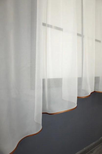 Занавеска кухонная с аркой 280х170 см Молочный/Коричневый (036к) - фото 2