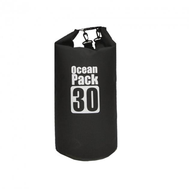 Герморюкзак Ocean Pack с шлейкой на плечо 30 л Black (HP50351)