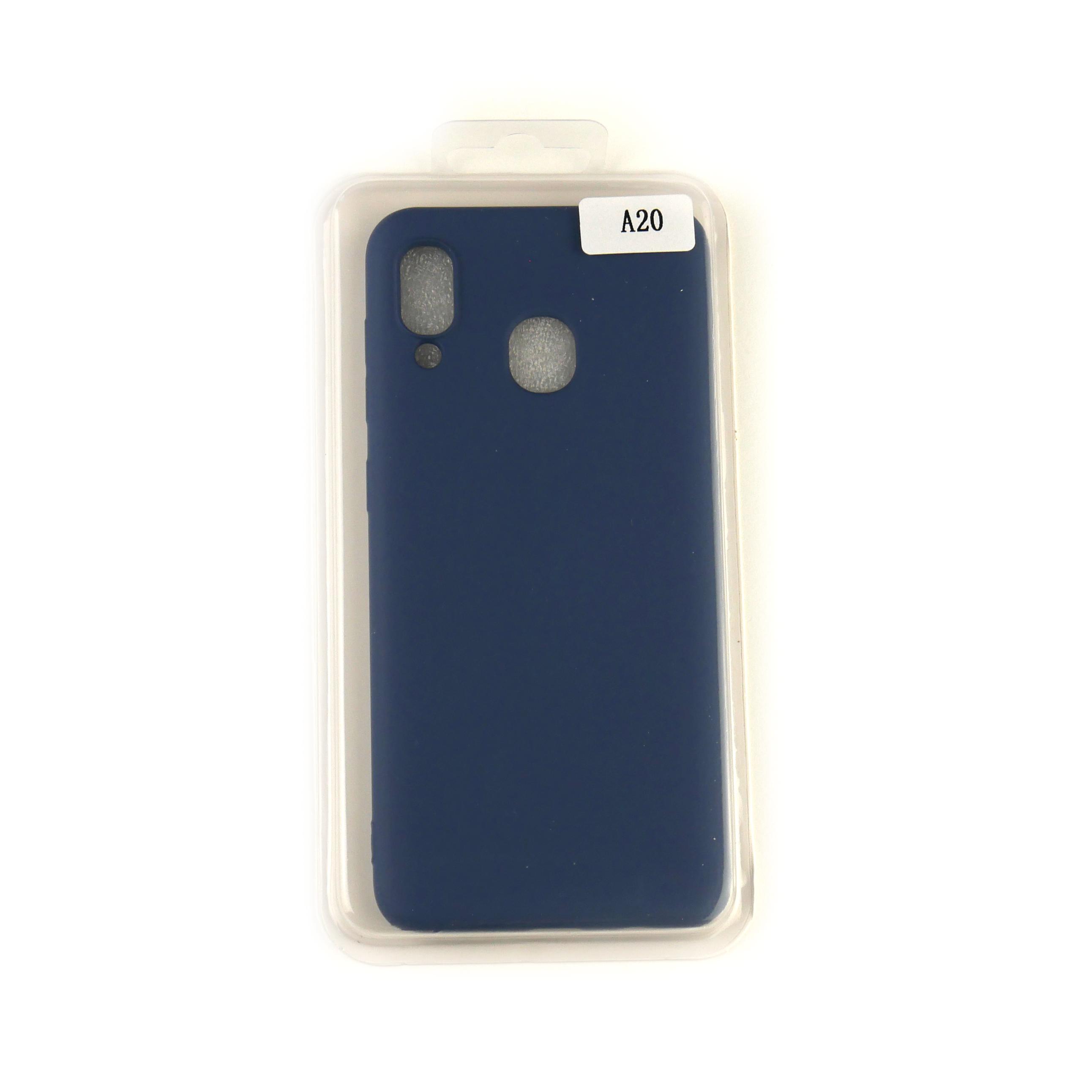 Чехол Silicone Case Full Cover Samsung A20 Синий