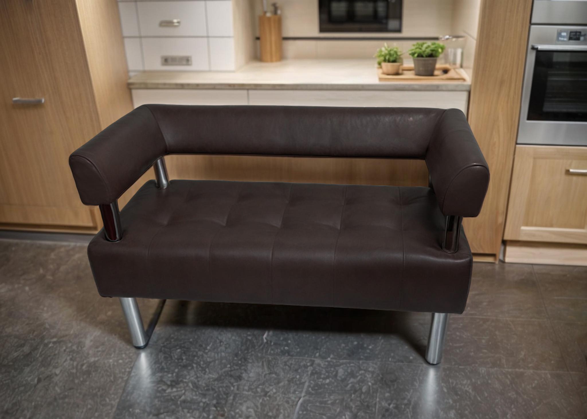 Диван офисный Tobi Sho Комфорт со спинкой и подлокотниками 1000x530x750 мм кожзам Темный шоколад (22311) - фото 2 Диван офисный Tobi Sho Комфорт со спинкой и подлокотниками 1000x530x750 мм кожзам Темный шоколад (22311) - фото 2