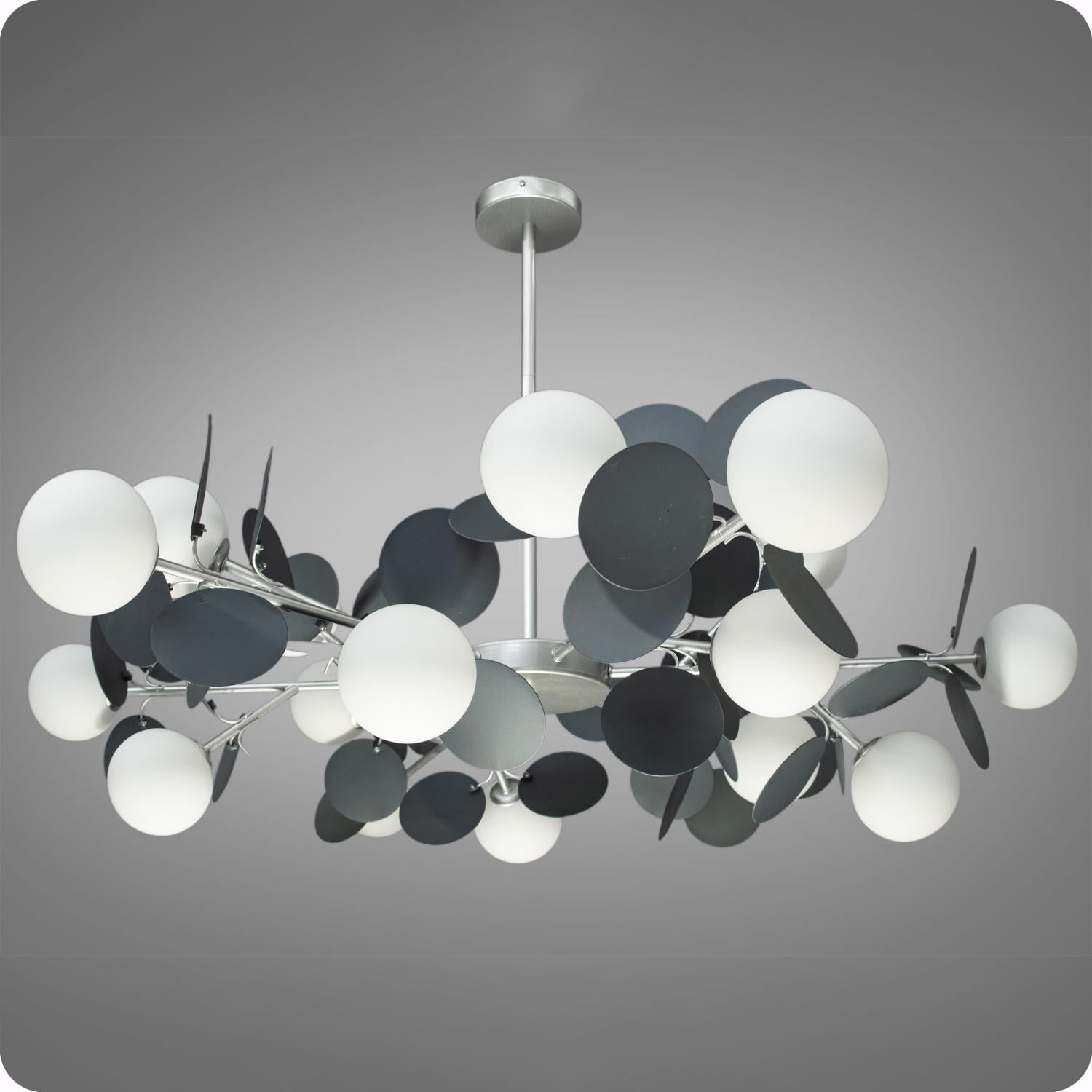 Люстра подвесная 517 Dlight на 18 ламп Хром/Серый (01681)