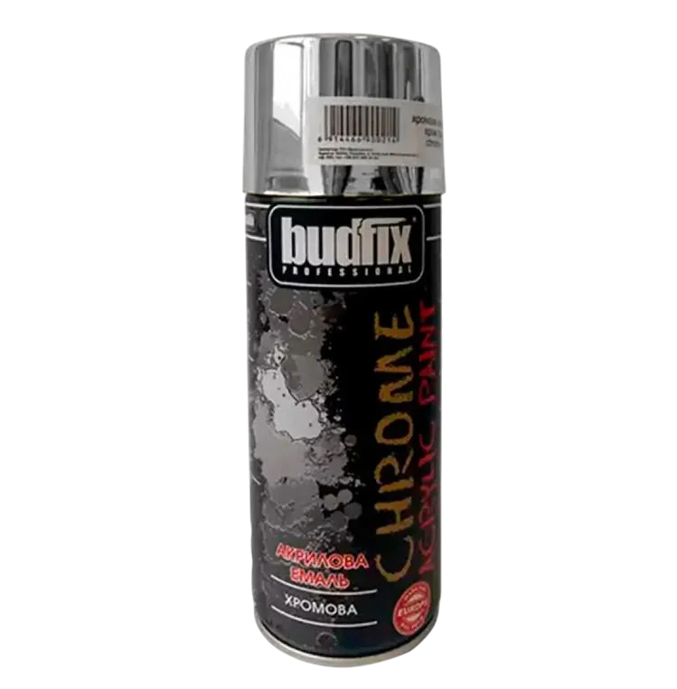 Краска аэрозольная BUDFIX 400 мл Серебряный - фото 1 Краска аэрозольная BUDFIX 400 мл Серебряный - фото 1