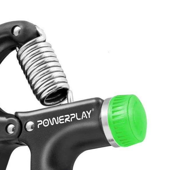 Эспандер кистевой PowerPlay PP-4323 Strength Grip с регулируемой нагрузкой 10-40 кг Черно-зеленый (21781568) - фото 4