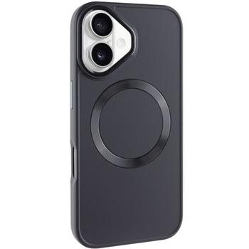 Чехол для телефона iPhone 16 металлический с MagSafe цвет черный BW-11109