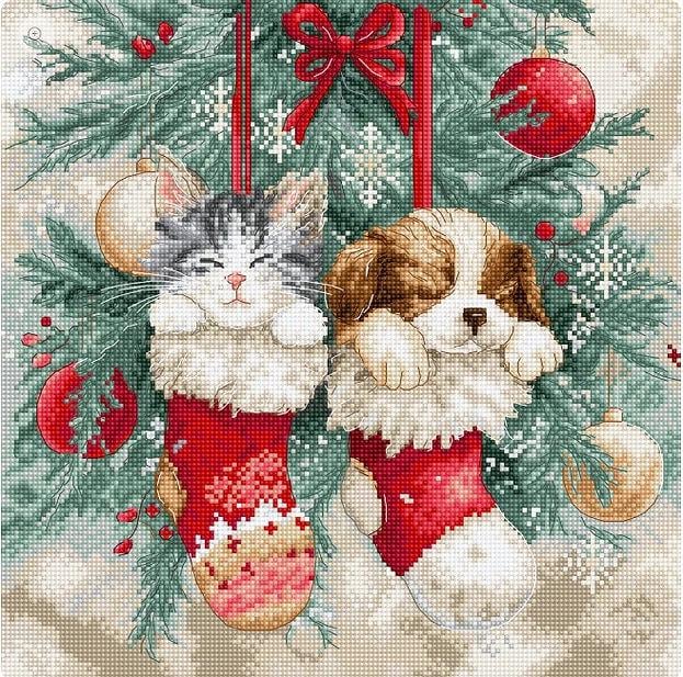 Набор для вышивки крестиком L9966 Christmas Naps Набор для вышивки крестиком L9966 Christmas Naps