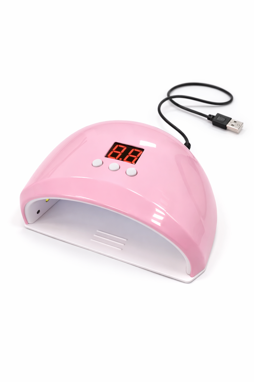 LED-лампа для маникюра FD-258 Beauty Nail USB УФ с дисплеем и сенсором 36W Розовый (32541671)