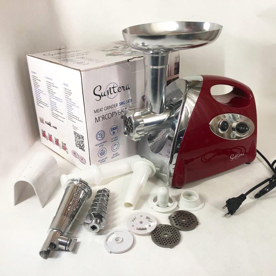 Мясорубка Suntera 1800 Вт Красный (267166) - фото 3