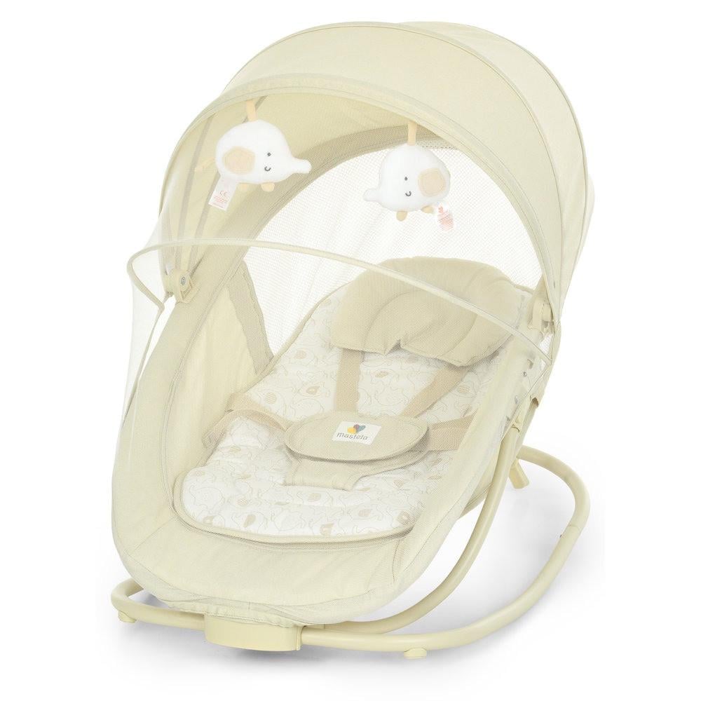 Укачивающий центр детский Mastela 8081 со столиком из комбинированных материалов на пульте управления 68х54х75 см Бежевый (150-7-8081)
