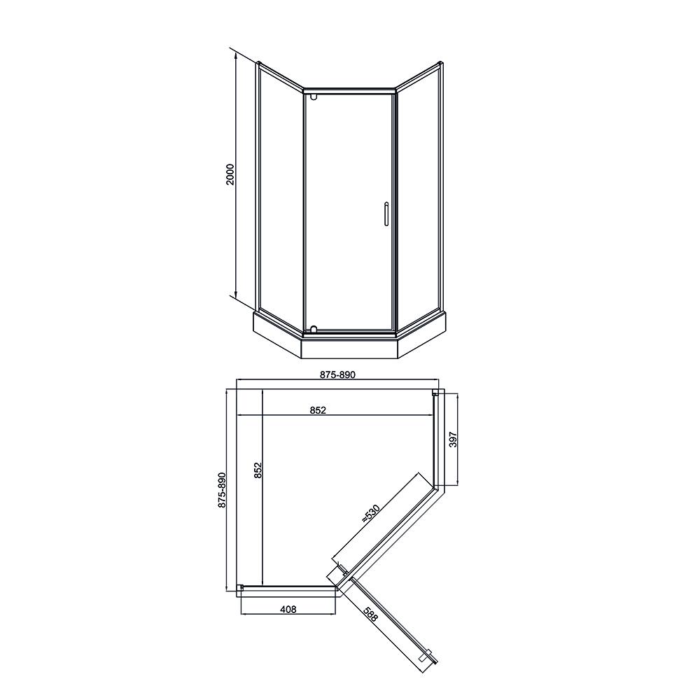 Душова кабіна Q-tap Scorpio BLA10995-AC6 Clear (FRRS00039715) - фото 2