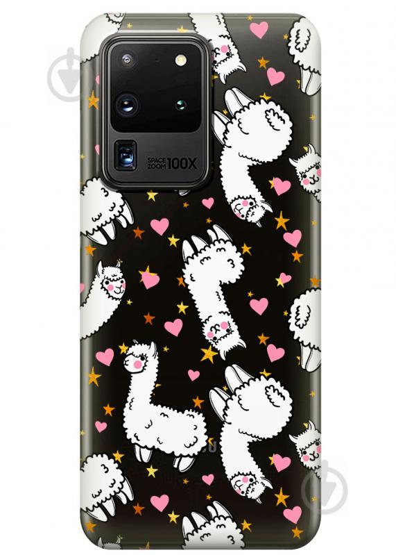 Прозрачный силиконовый чехол iSwag для Samsung Galaxy S20 Ultra Ламы (M1178) Прозрачный силиконовый чехол iSwag для Samsung Galaxy S20 Ultra Ламы (M1178)