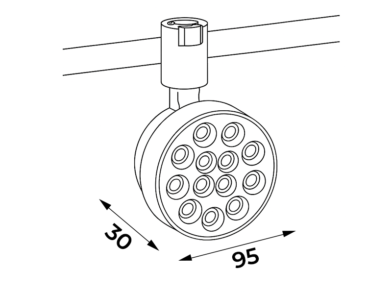 Светильник трековый светодиодный LEDUA AeroLine YZ1813 48V 10W 4000К 24° 95x30 мм Черный (10250) - фото 3 Светильник трековый светодиодный LEDUA AeroLine YZ1813 48V 10W 4000К 24° 95x30 мм Черный (10250) - фото 3
