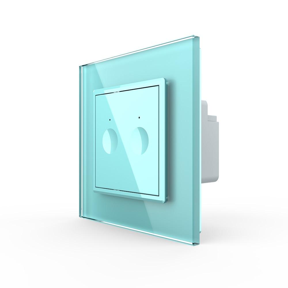 Вимикач сенсорний Livolo Sense 2 канала Зелений (722000218)