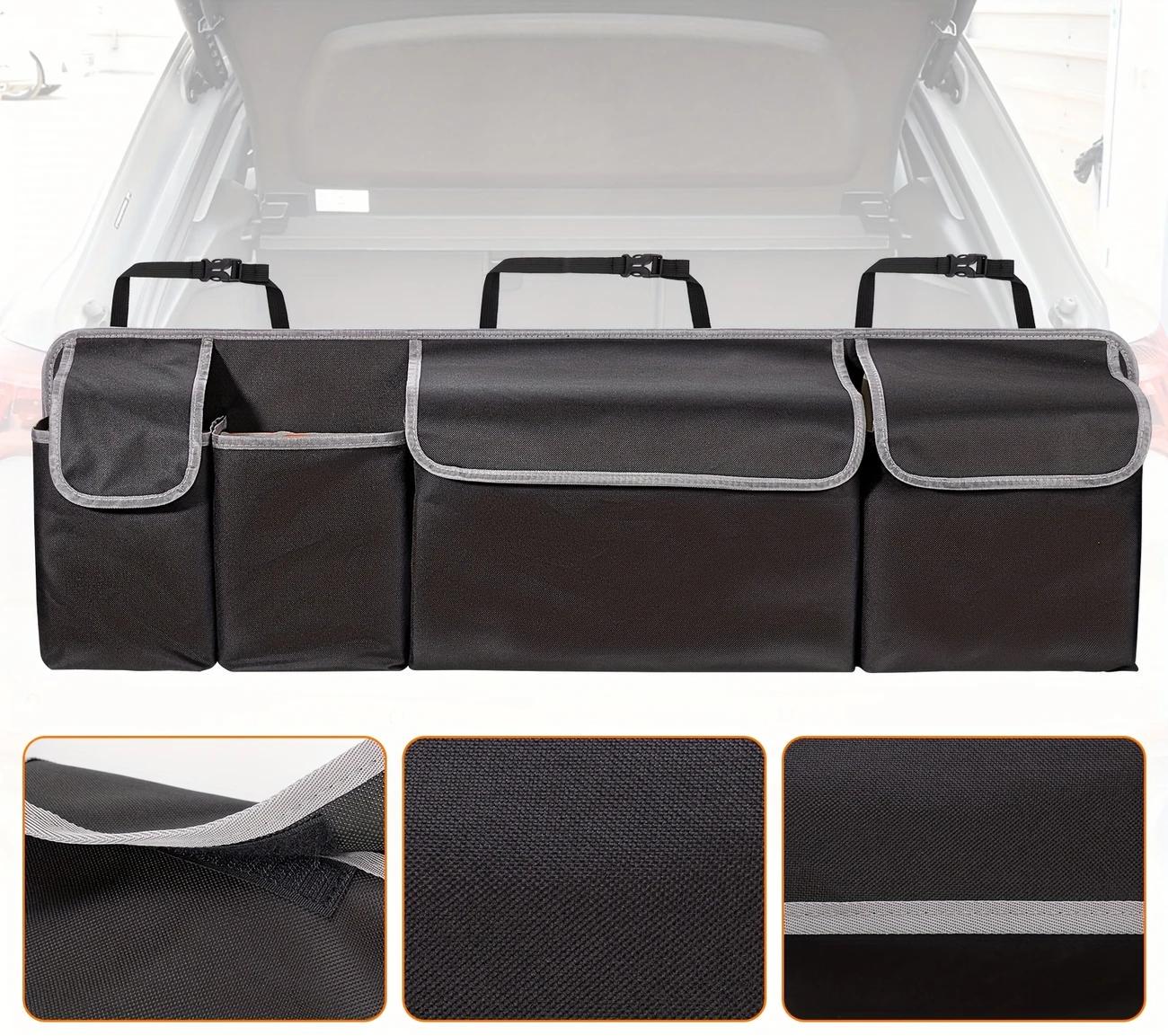 Органайзер автомобильный для багажника на заднее сидение на 4 отделения 93x27x9,5 см Черный (D-0125) - фото 3 Органайзер автомобильный для багажника на заднее сидение на 4 отделения 93x27x9,5 см Черный (D-0125) - фото 3